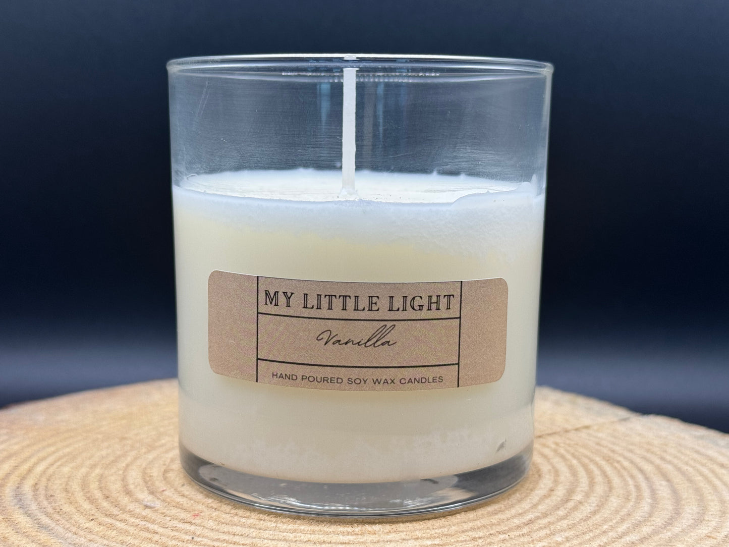 Vanilla Hand-Poured 9 oz Glass Jar Candle