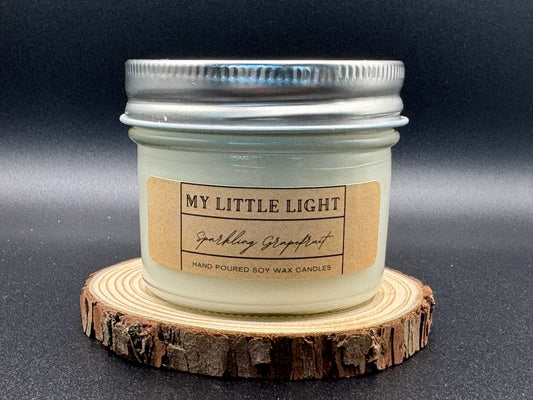 Sparkling Grapefruit 4 oz Mason Jar Candle – Hand-Poured & Homemade